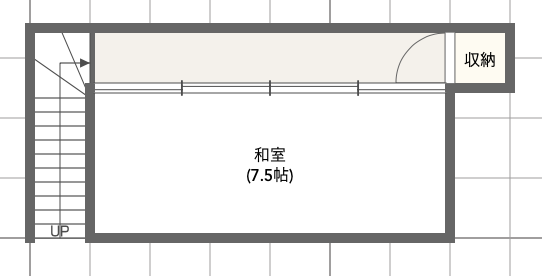 岡山市北区清輝橋近く桜橋二丁目戸建ての見取り図(2F)